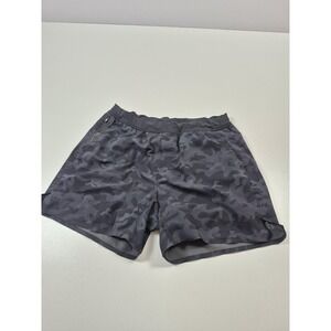 Ten Thousand Shorts Mens Large Black Gray Camo Interval 5" Lined Running Gym